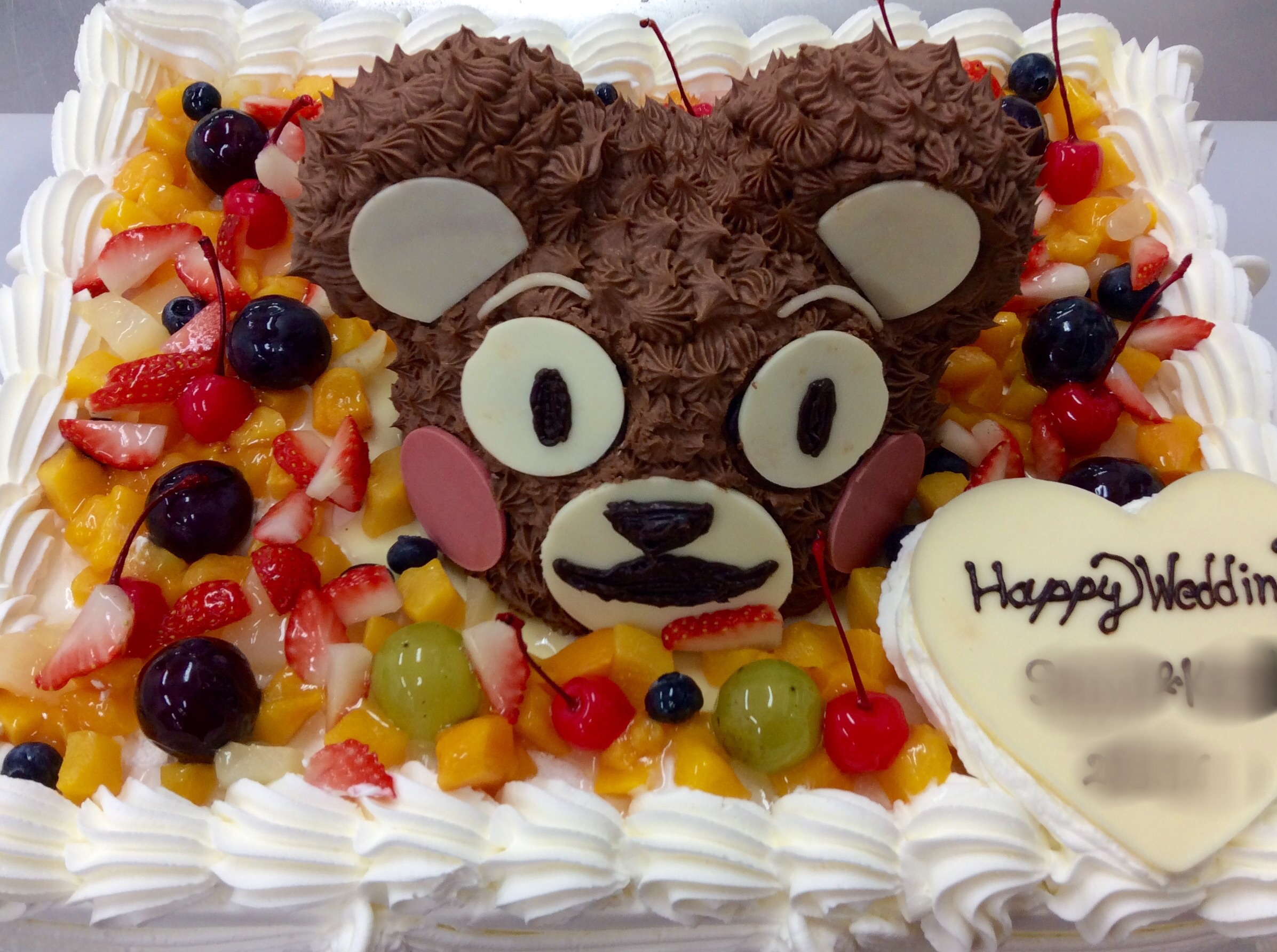 くまモンウエディングケーキ Bombe Anniversary 熊本県八代ケーキ 洋菓子店 ボンブ